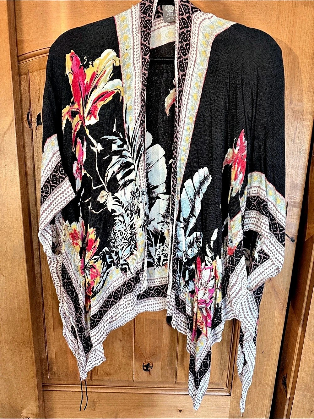 Vince Camuto Floral Kimono in Black & Multicolor